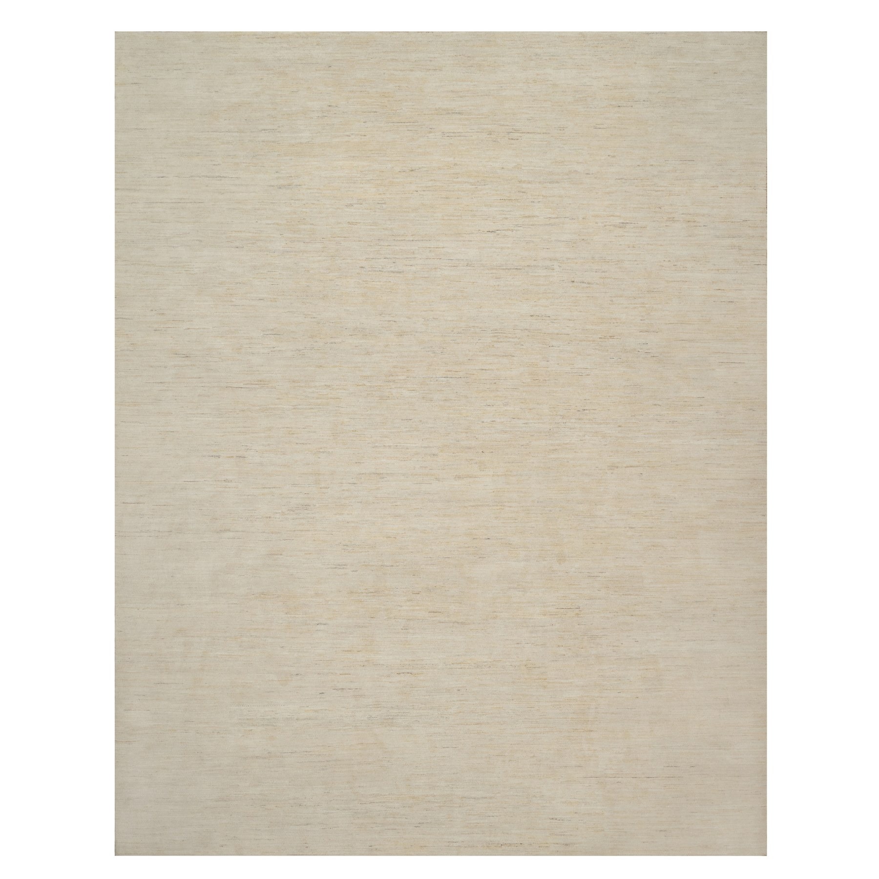 Linen White, Modern, Plain Design, Lori Buft Gabbeh, Thick and Plush, Pure Wool, Hand Knotted, Oversized, Oriental Rug